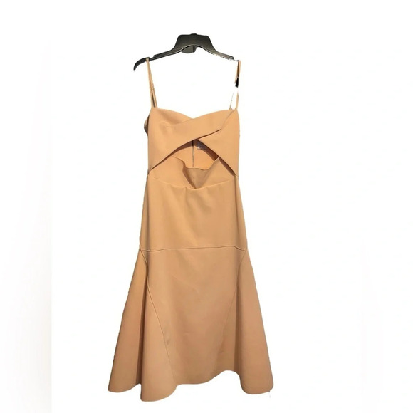 DION LEE Women's Single Knot Dress Dense Tech Jersey - Blush - Size US 8 - Picture 2 of 12